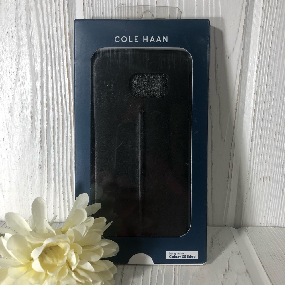 Cole Haan Leather Phone Case Galaxy S6 Edge NEW